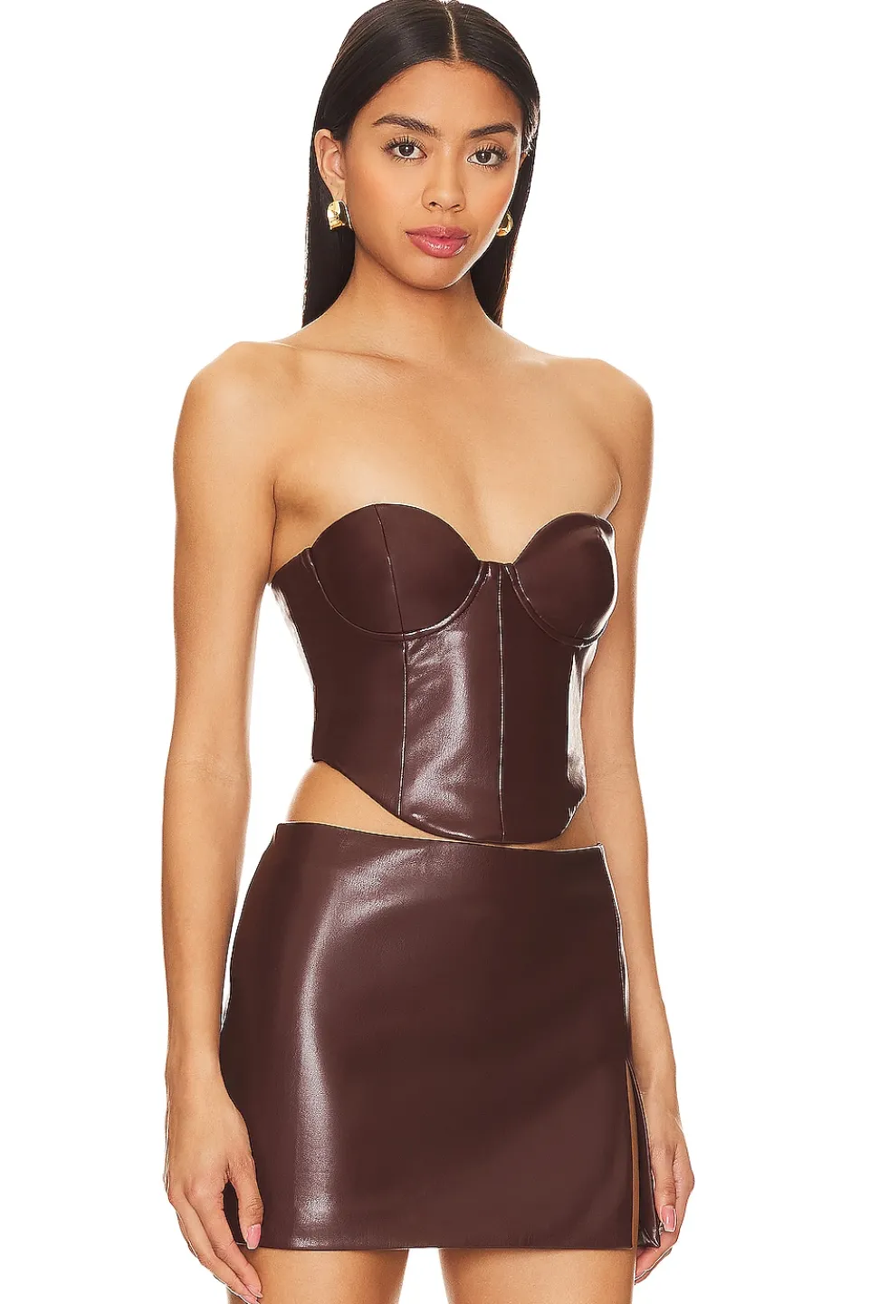 Hot Ana Faux Leather Top Tops