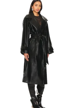 Fashion Barrett Faux Leather Coat Jackets & Coats
