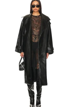 New Barrett Faux Leather Coat Leather