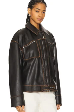 Sale Brinley Faux Leather Jacket Jackets & Coats