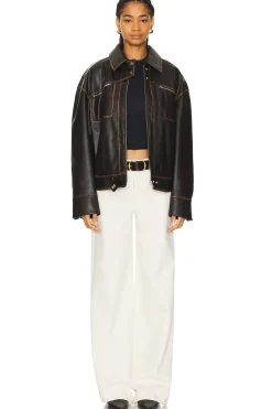 Sale Brinley Faux Leather Jacket Jackets & Coats