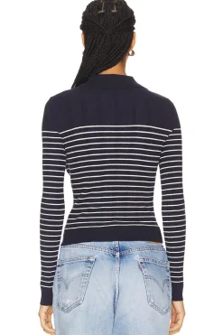 New Camelia Stripe Polo Tops