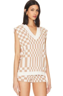 Hot Carice Checkered Vest Sweaters & Knits