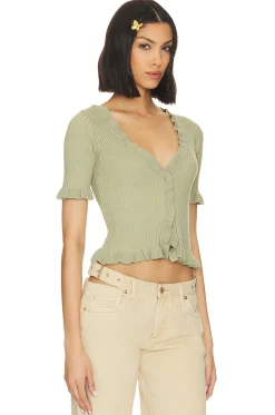 Sale Carissa Ruffle Sweater Tops