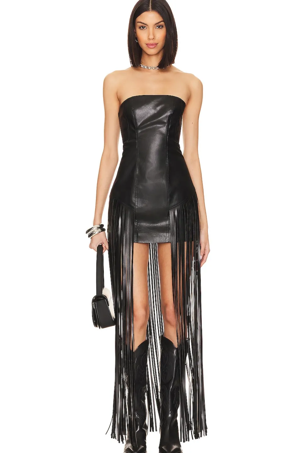Sale Dutton Faux Leather Dress Leather