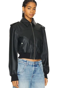Clearance Dylan Faux Leather Bomber Jacket Jackets & Coats