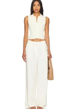 Hot Esti Sleeveless Polo Vest Top Tops