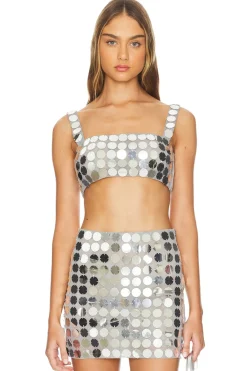 Hot Gilles Sequin Crop Top Tops