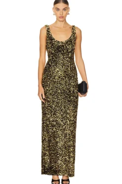 Fashion Ginger Sequin Gown Dresses