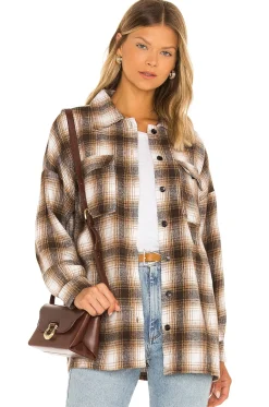 Hot Harlow Flannel Shacket Tops
