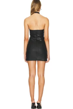 Hot Jessa Faux Leather Mini Dress Leather