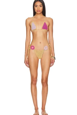 Discount Jinny Crochet Bikini Top Swimsuits & Cover-ups