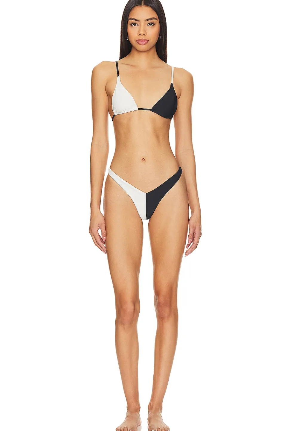 Online Kimo Contrast Triangle Bottom Swimsuits & Cover-ups
