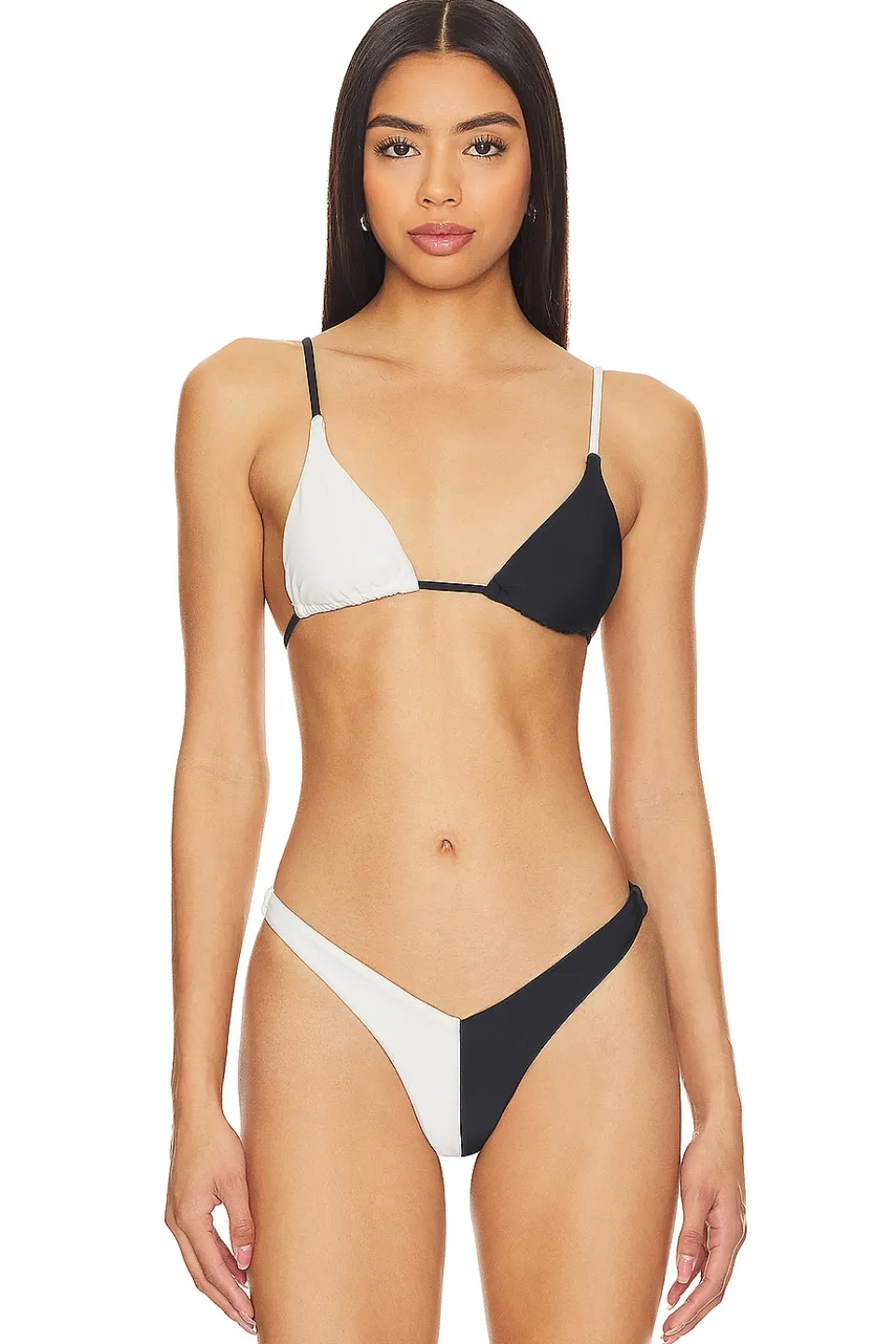 Fashion Kimo Contrast Triangle Top Swimsuits & Cover-ups