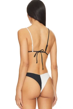 Fashion Kimo Contrast Triangle Top Swimsuits & Cover-ups