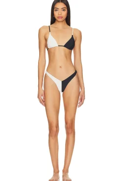 Fashion Kimo Contrast Triangle Top Swimsuits & Cover-ups