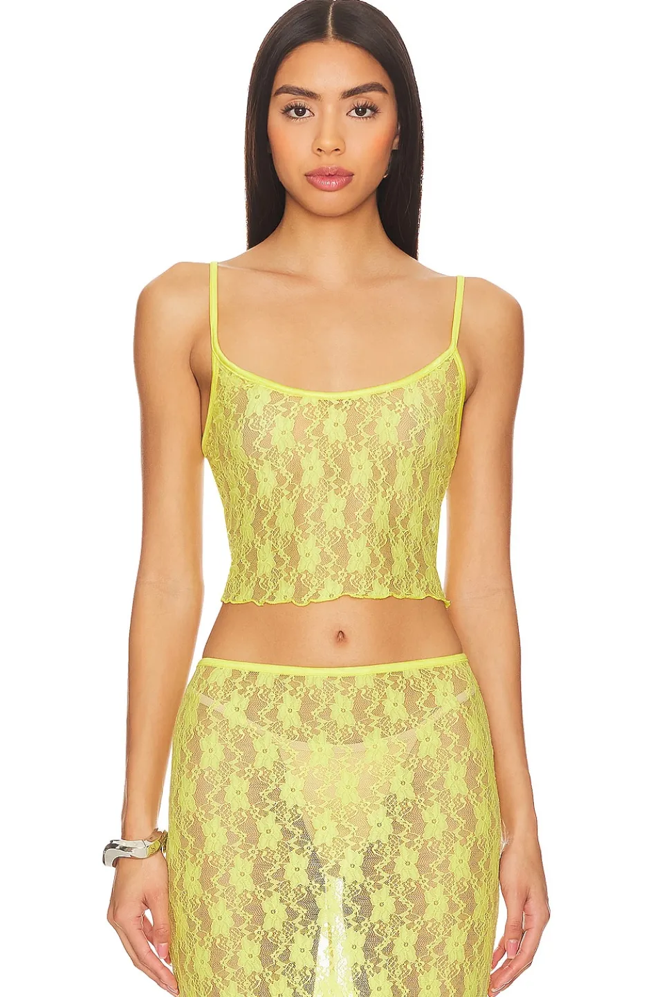 Discount Lia Sheer Tank Top Tops