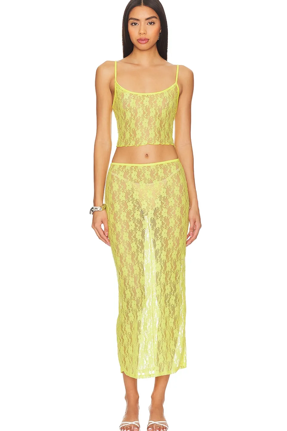Discount Lia Sheer Tank Top Tops