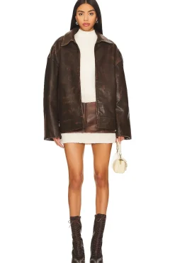 Outlet Luanne Mini Skirt Leather