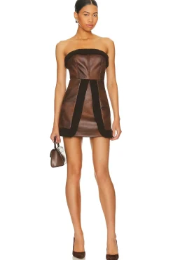 Fashion Lucie Mini Dress Leather