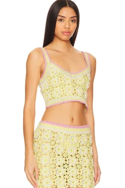 Hot Meadow Crochet Top Tops