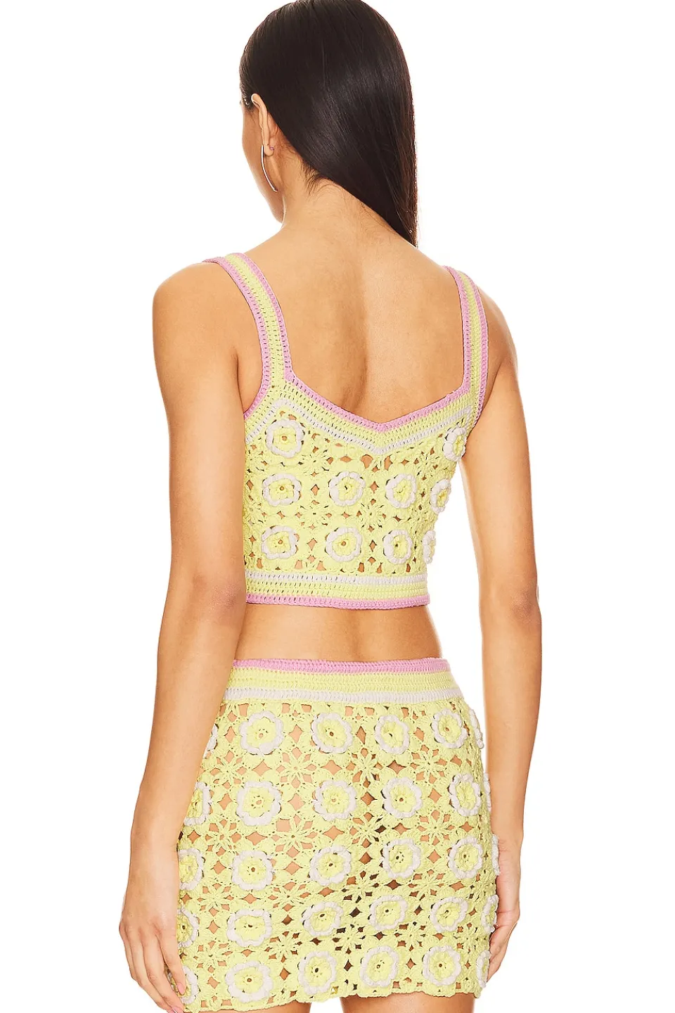 Hot Meadow Crochet Top Tops