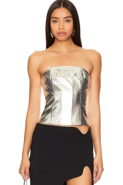 Outlet Mercury Faux Leather Top Leather
