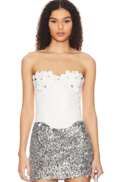 Best Nova Faux Leather Bustier Tops
