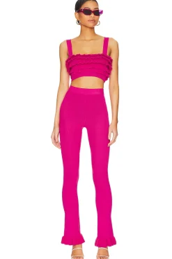 Hot Razi Ruffle Knit Pant Pants