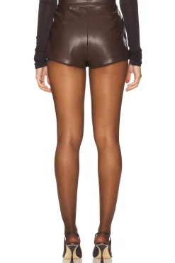 Clearance Reese Faux Leather Short Shorts