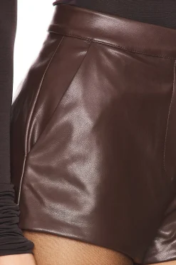 Clearance Reese Faux Leather Short Shorts