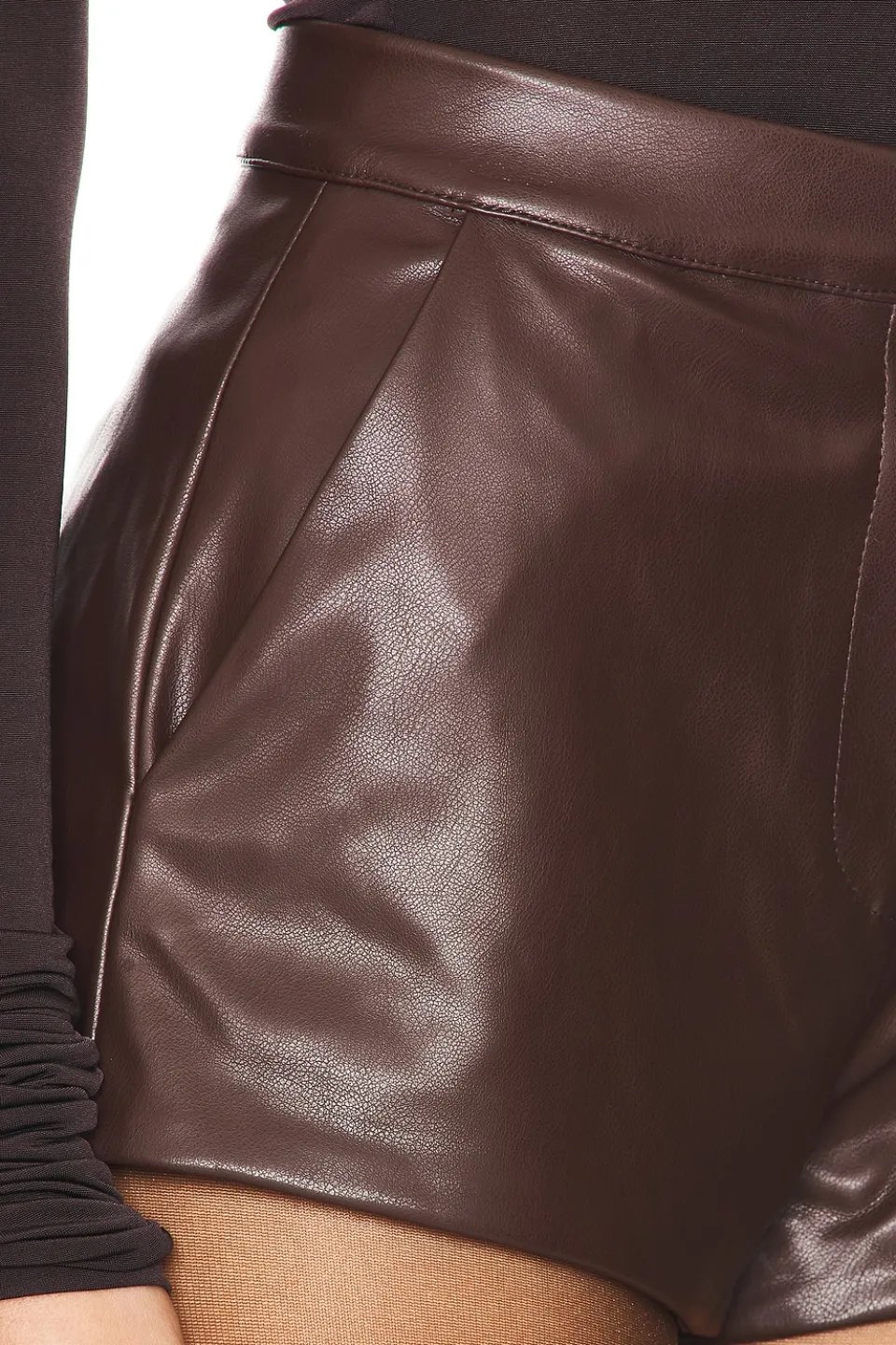 Clearance Reese Faux Leather Short Shorts