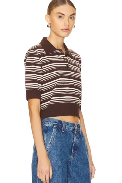 Fashion Sheeva Stripe Polo Tops