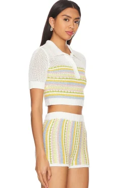 Online Shelly Knit Polo Tops