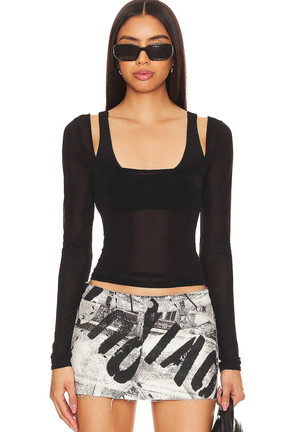 Discount Ula Sheer Top Tops