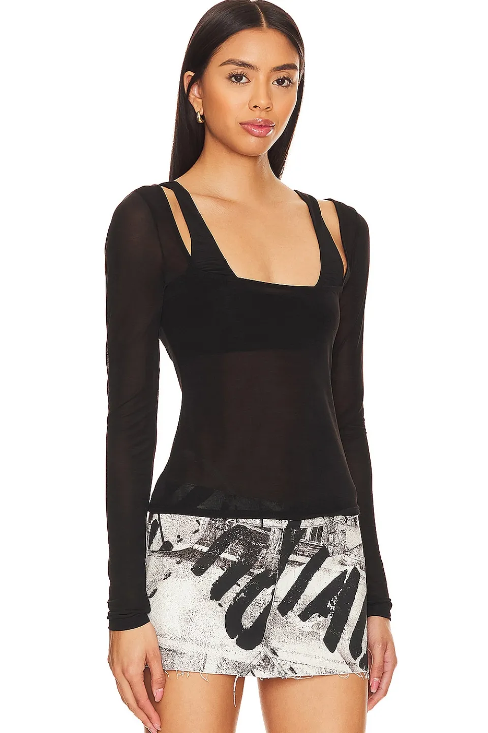 Discount Ula Sheer Top Tops