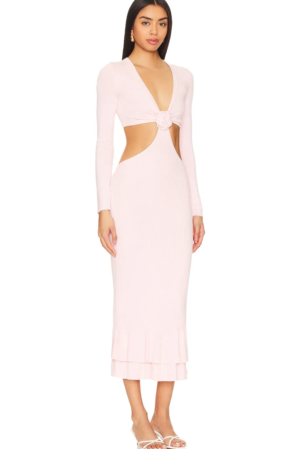 Hot Wrenna Rosette Midi Dress Dresses