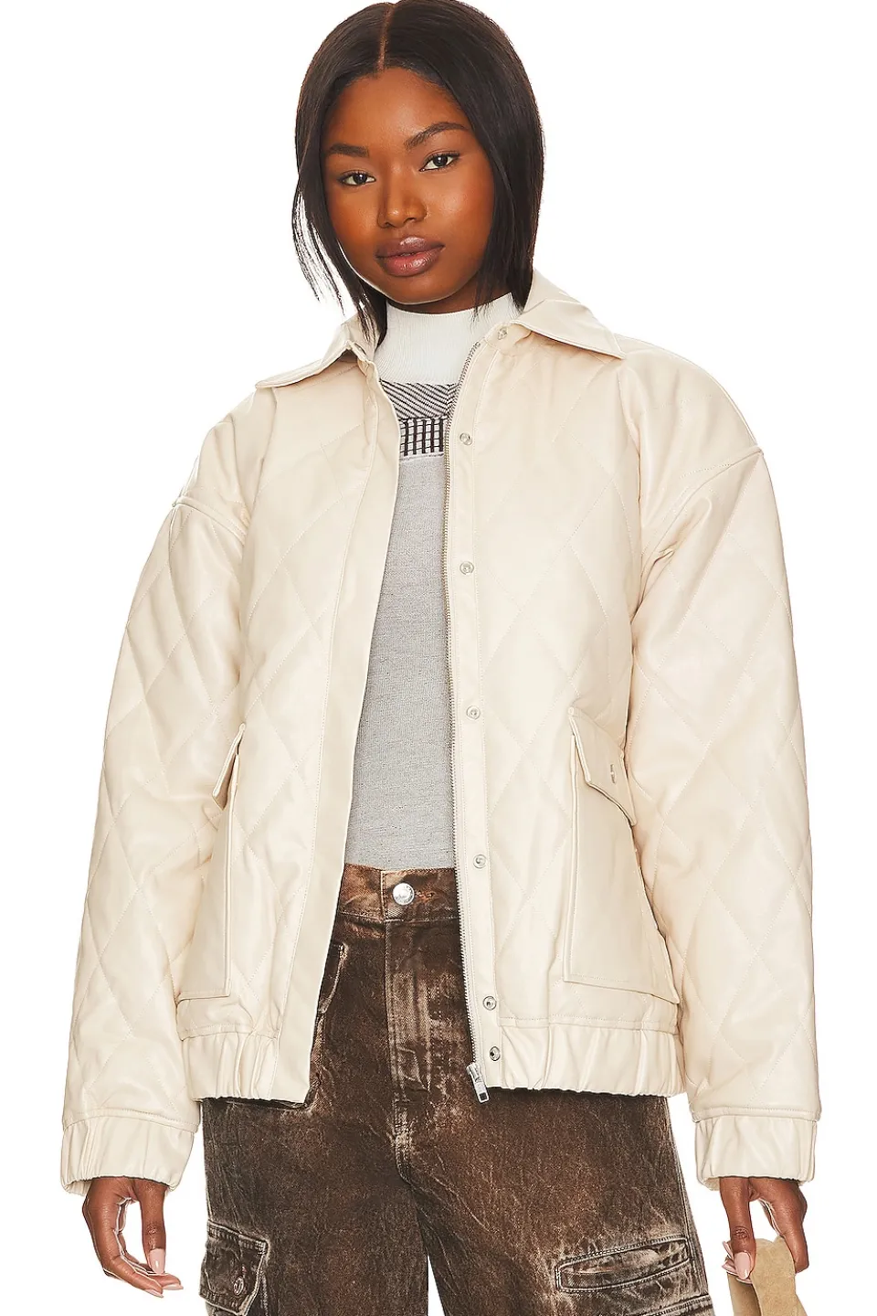 Outlet x Rachel Rylee Faux Leather Jacket Leather