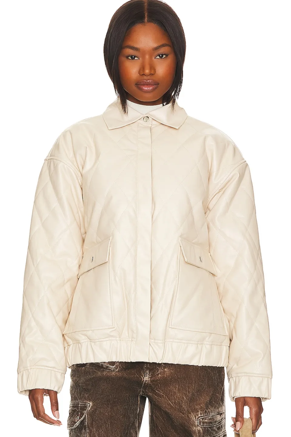 Outlet x Rachel Rylee Faux Leather Jacket Leather