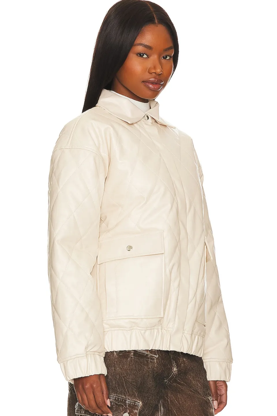 Outlet x Rachel Rylee Faux Leather Jacket Leather